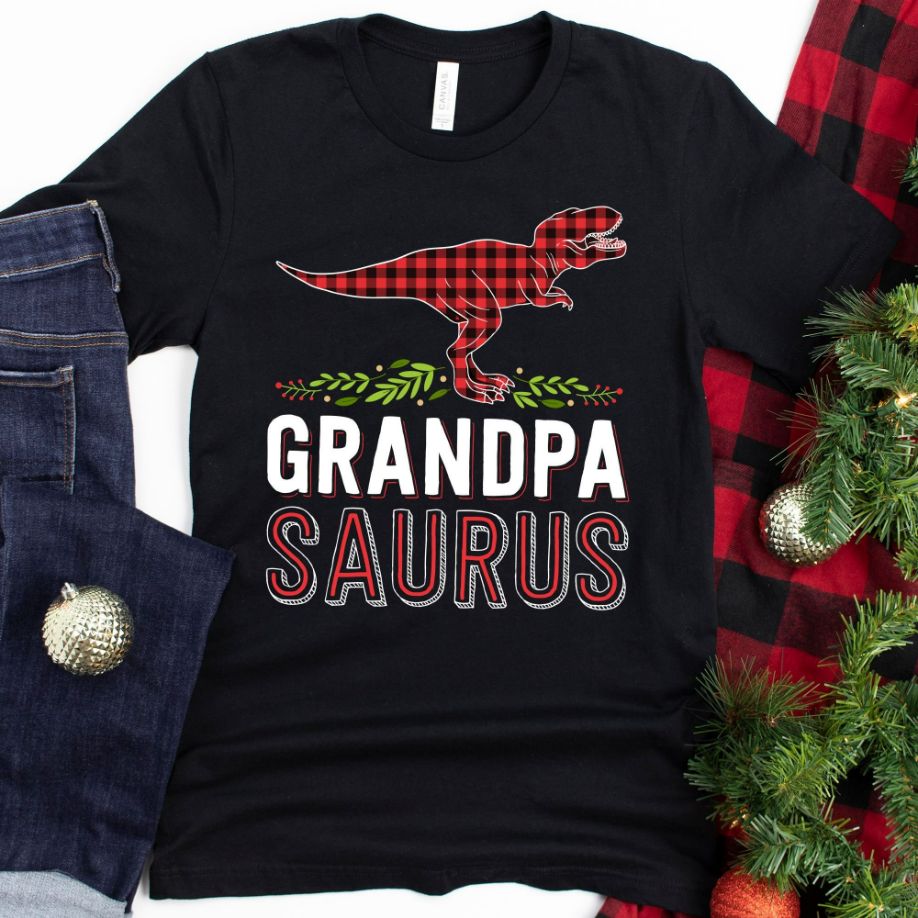 Grandpa Saurus Christmas T-Shirt Grandpa Saurus Christmas T-Shirt