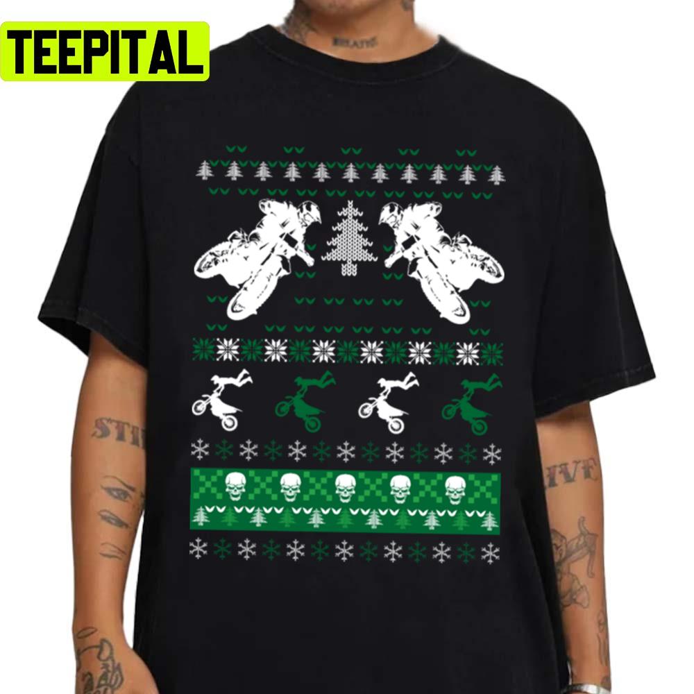 Green Pattern Merry Motobiker Motorcycle Braaap Ugly Christmas Unisex Sweatshirt Green Pattern Merry Motobiker Motorcycle Braaap Ugly Christmas Unisex Sweatshirt