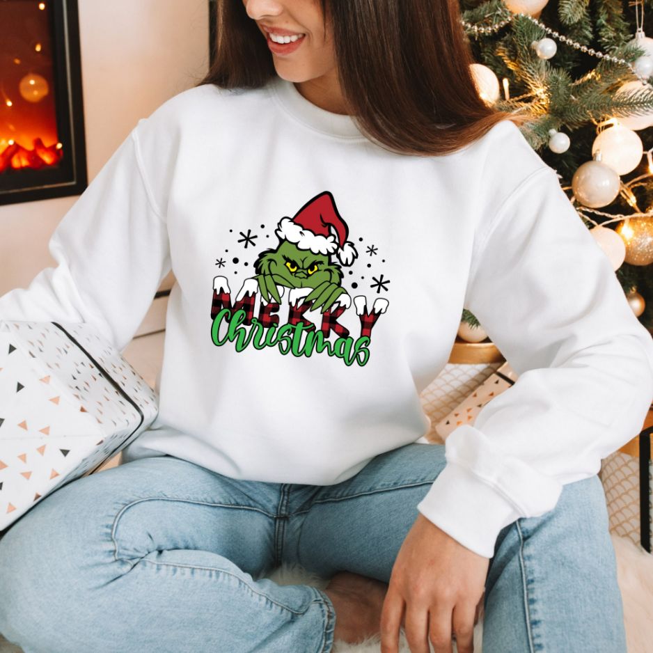 Grinch Merry Christmas Sweatshirt Grinch Merry Christmas Sweatshirt