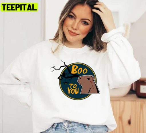 Halloween Capybara Capy Boo To You Unisex Sweatshirt