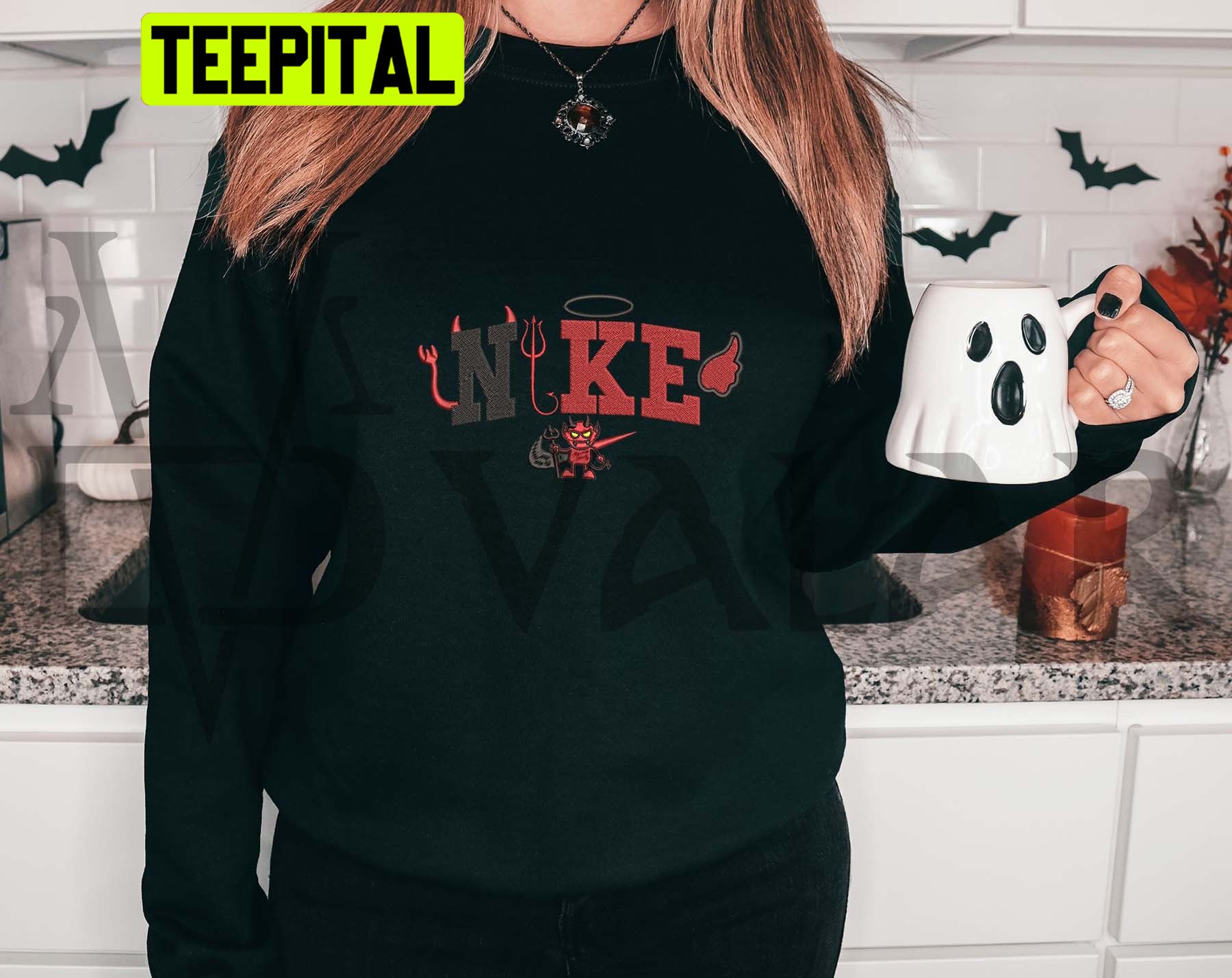 Halloween Red Devil Embroidered Trending Unisex Shirt Halloween Red Devil Embroidered Trending Unisex Shirt