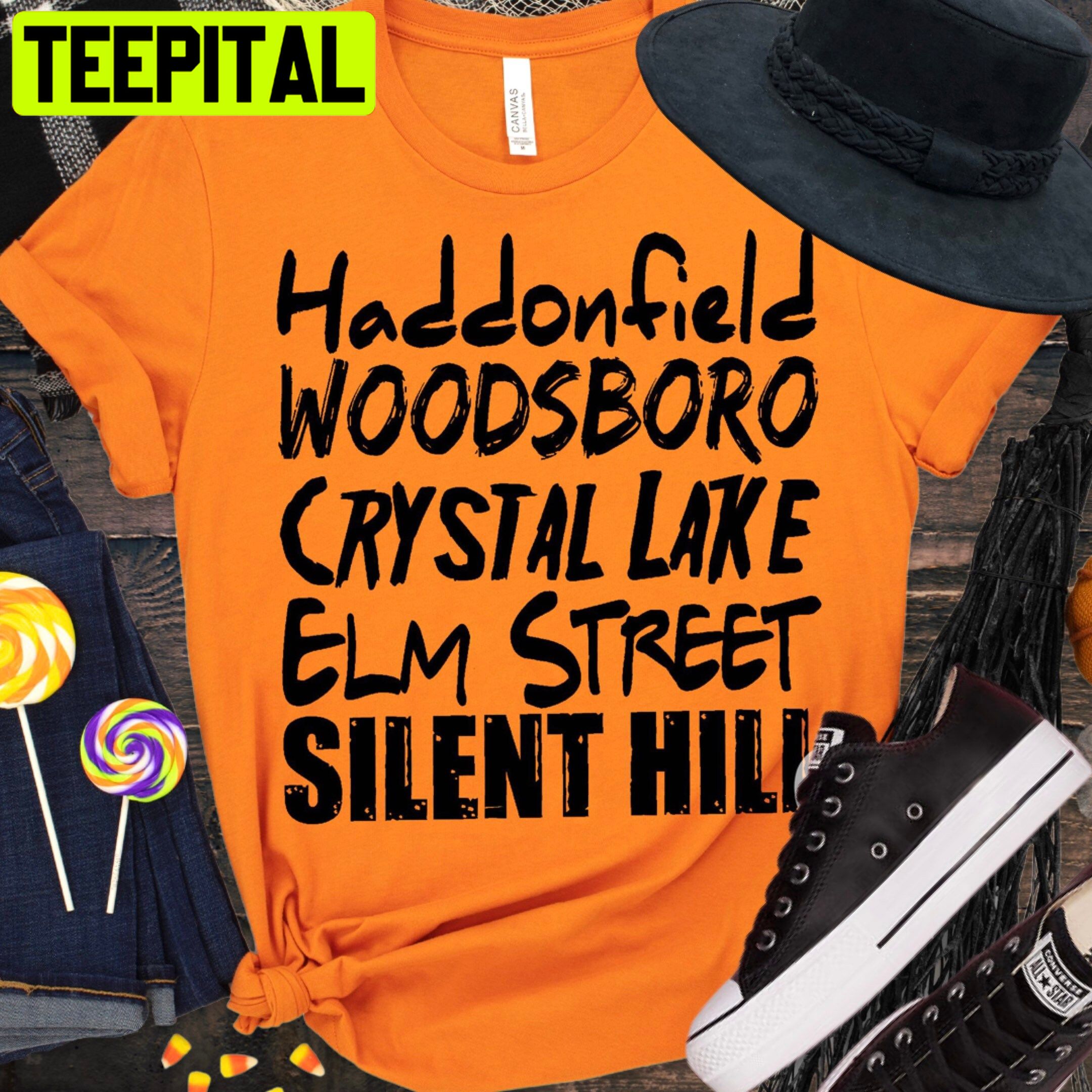 Halloween Scary Movie Towns Trending Unisex T-Shirt Halloween Scary Movie Towns Trending Unisex T-Shirt