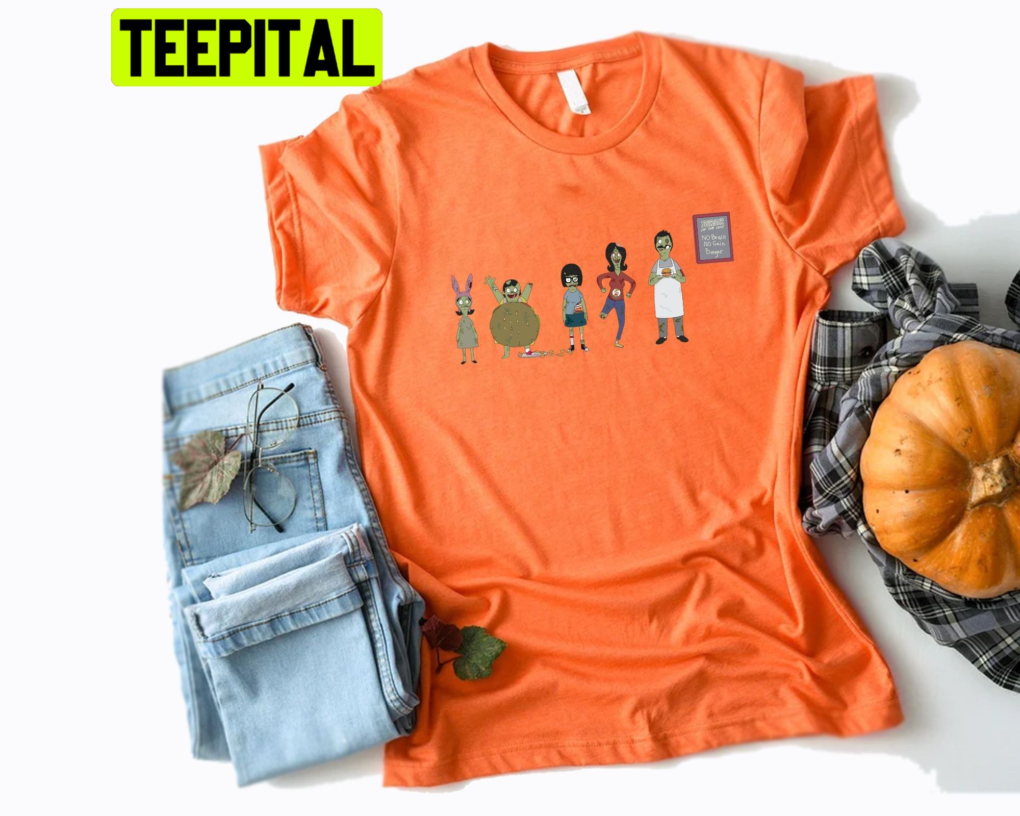 Halloween Zombie Bob's Burgers Family Trending Unisex Shirt Halloween Zombie Bob's Burgers Family Trending Unisex Shirt