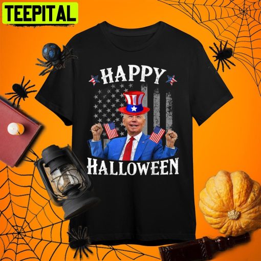 Happy Halloween Confused 4th Of July 2022 Halloween Retro Art Unisex T-Shirt