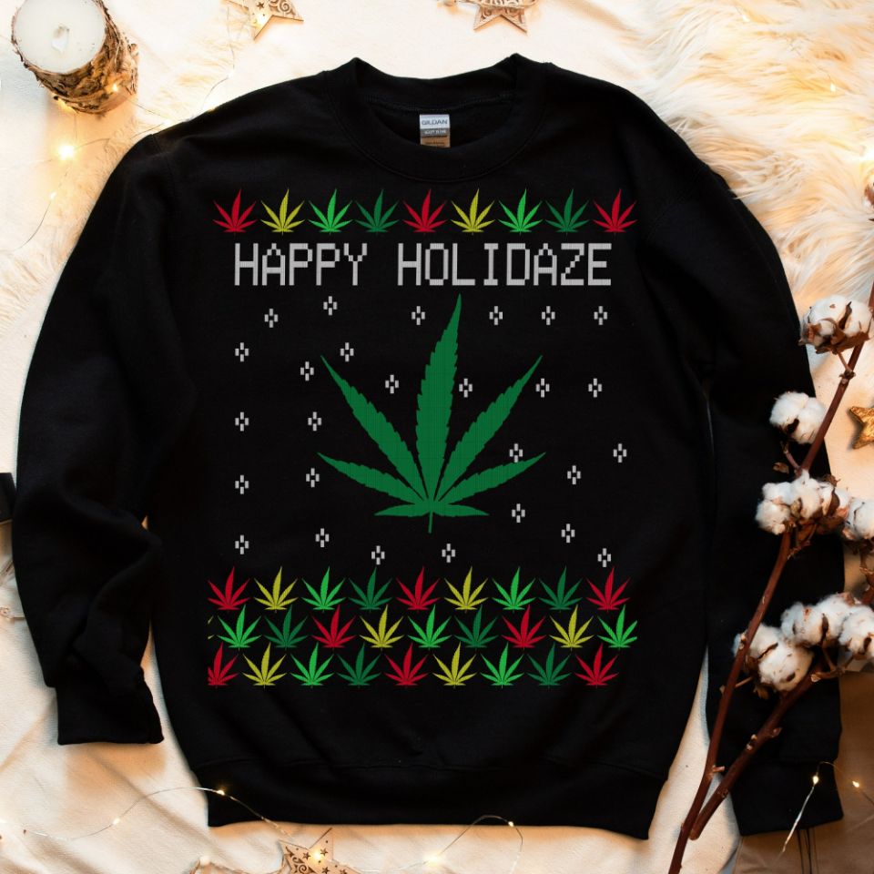 Happy Holidaze Christmas Sweatshirt Happy Holidaze Christmas Sweatshirt