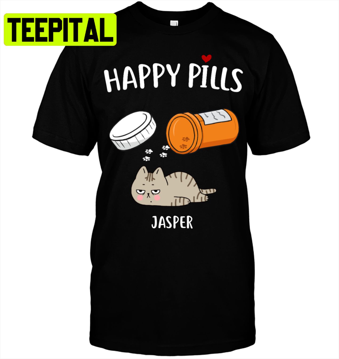 Happy Pills Personalized Dog Cat Trending Unisex T-Shirt Happy Pills Personalized Dog Cat Trending Unisex T-Shirt