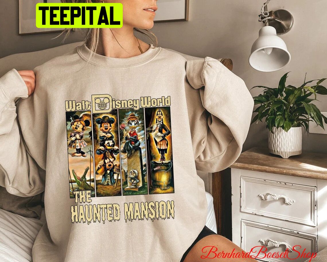 Haunted Mansion Mickey And Friends Halloween Trending Unisex Sweatshirt Haunted Mansion Mickey And Friends Halloween Trending Unisex Sweatshirt