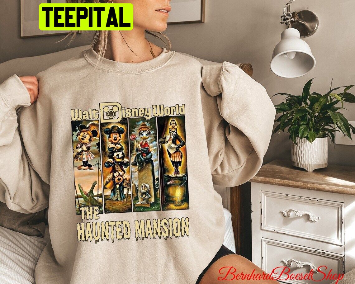 Haunted Mansion Mickey And Friends Halloween Trending Unisex Sweatshirt Haunted Mansion Mickey And Friends Halloween Trending Unisex Sweatshirt