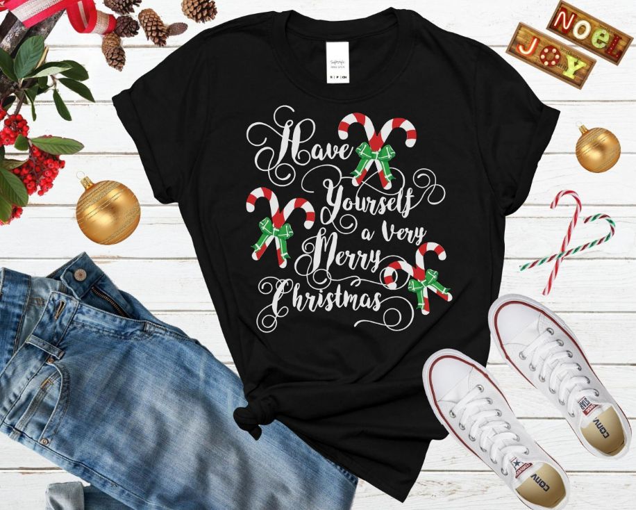 Have Yourself A Merry Christmas Candy Cane Shirt Have Yourself A Merry Christmas Candy Cane Shirt