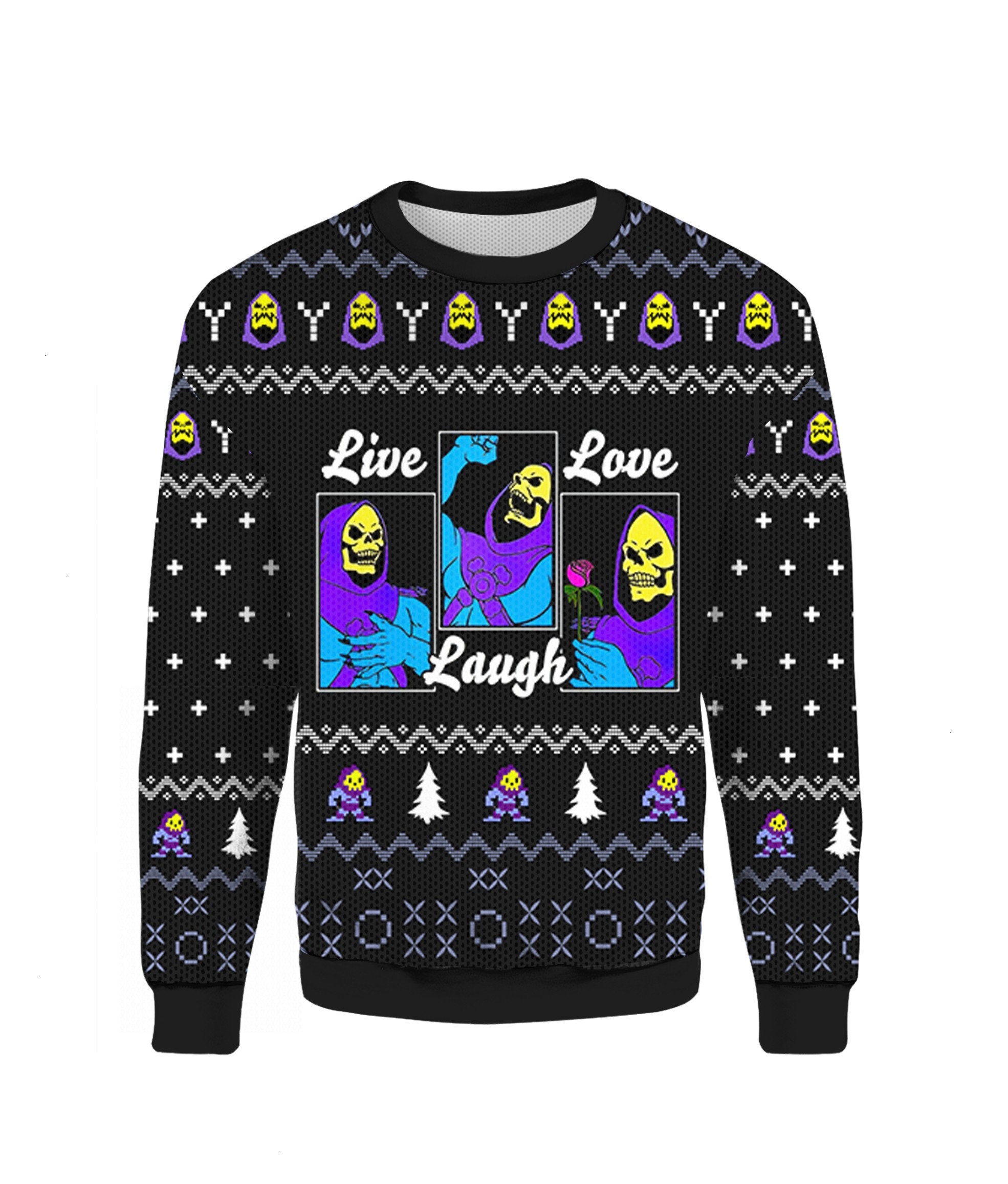 He man Live Love Laugh Ugly Christmas2022 Sweater He man Live Love Laugh Ugly Christmas2022 Sweater