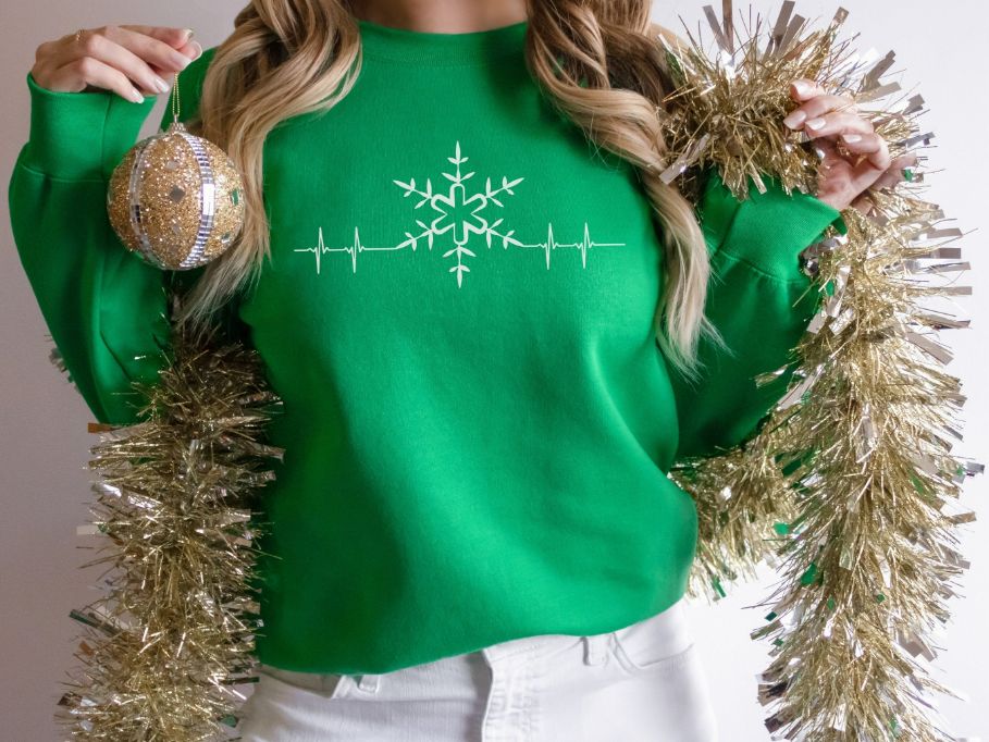 Heartbeat Christmas Pulse Sweatshirt Heartbeat Christmas Pulse Sweatshirt