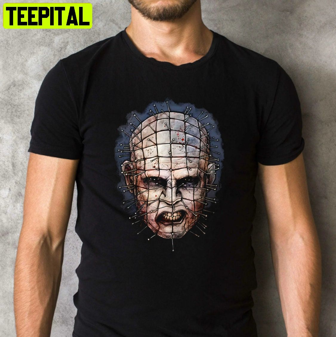 Hellraiser Pinhead Painting Scary Movie Retro Design T-Shirt Hellraiser Pinhead Painting Scary Movie Retro Design T-Shirt