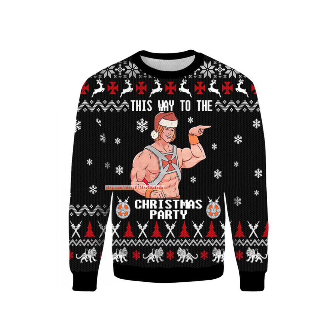 He-man This Way To The Christmas Party Ugly Sweater He-man This Way To The Christmas Party Ugly Sweater