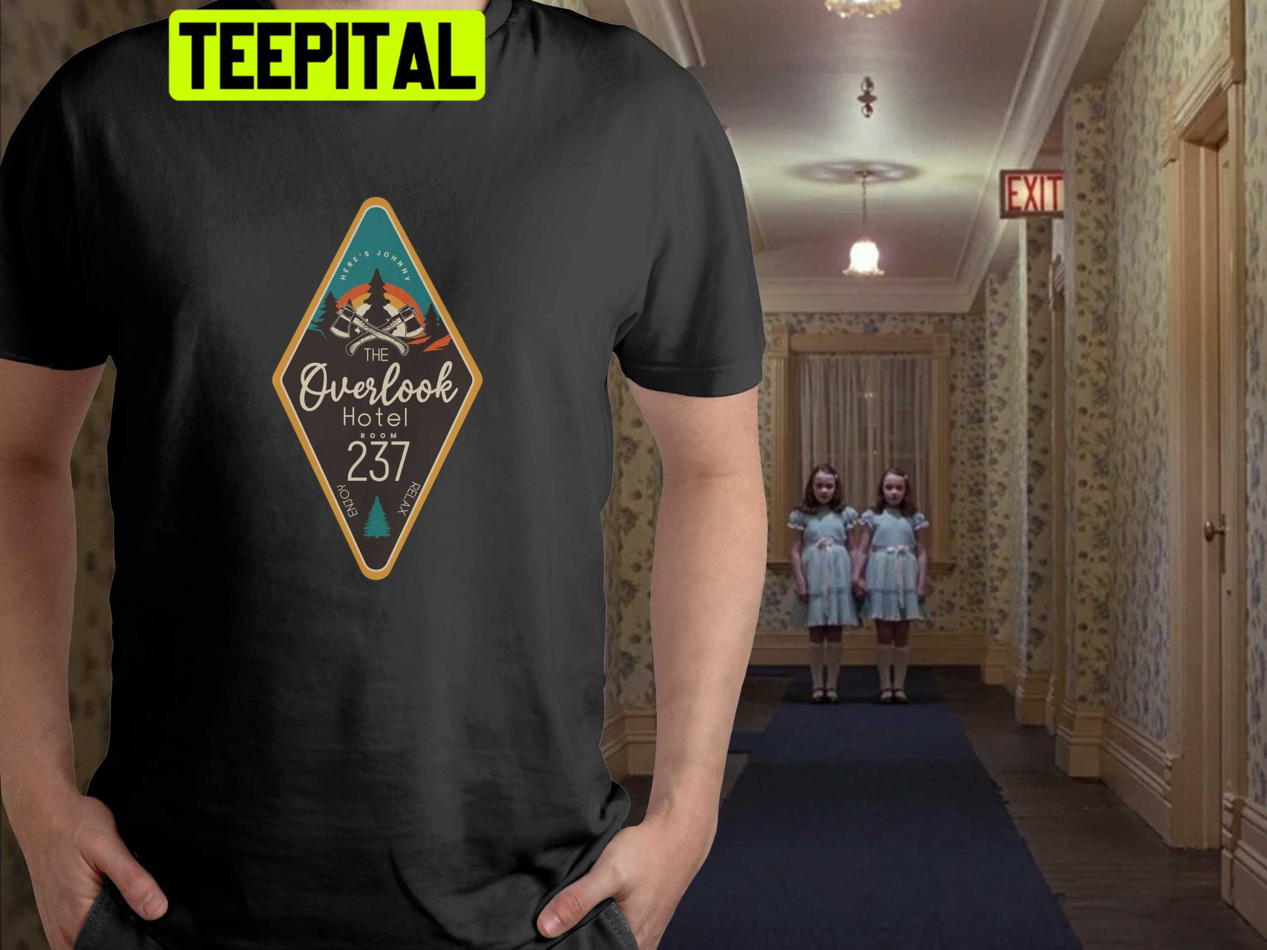 Here's Johnny Overlook Hotel The Shining Halloween Trending Unisex T-Shirt Here's Johnny Overlook Hotel The Shining Halloween Trending Unisex T-Shirt