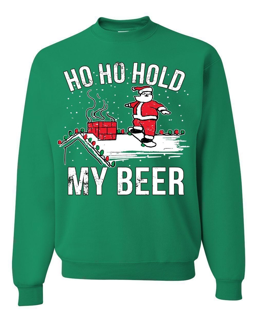 Ho Ho Hold My Beer Unisex Ugly Christmas Sweater Ho Ho Hold My Beer Unisex Ugly Christmas Sweater