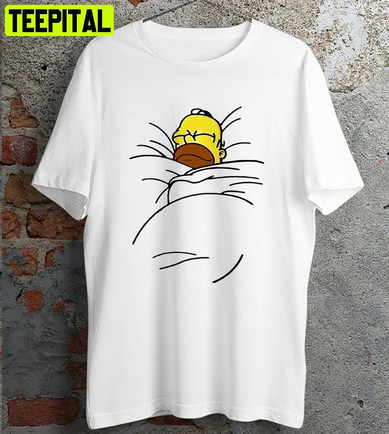 Homer Simpson Sleeping Lazy The Simpson Coon Retro Design T-Shirt Homer Simpson Sleeping Lazy The Simpson Coon Retro Design T-Shirt