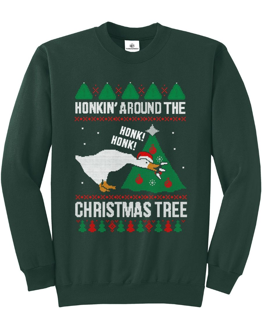 Honking Around The Christmas Tree Ugly Sweater Honking Around The Christmas Tree Ugly Sweater