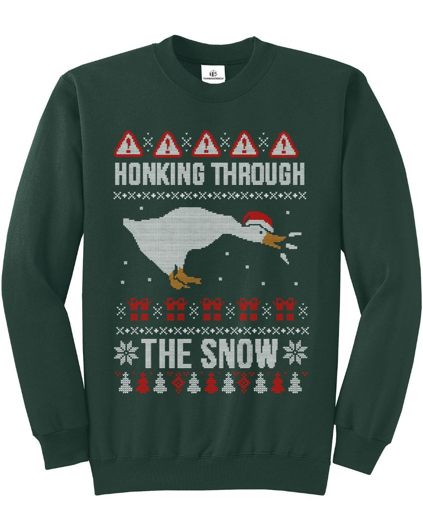 Honking Through The Snow Ugly Christmas Sweater Honking Through The Snow Ugly Christmas Sweater