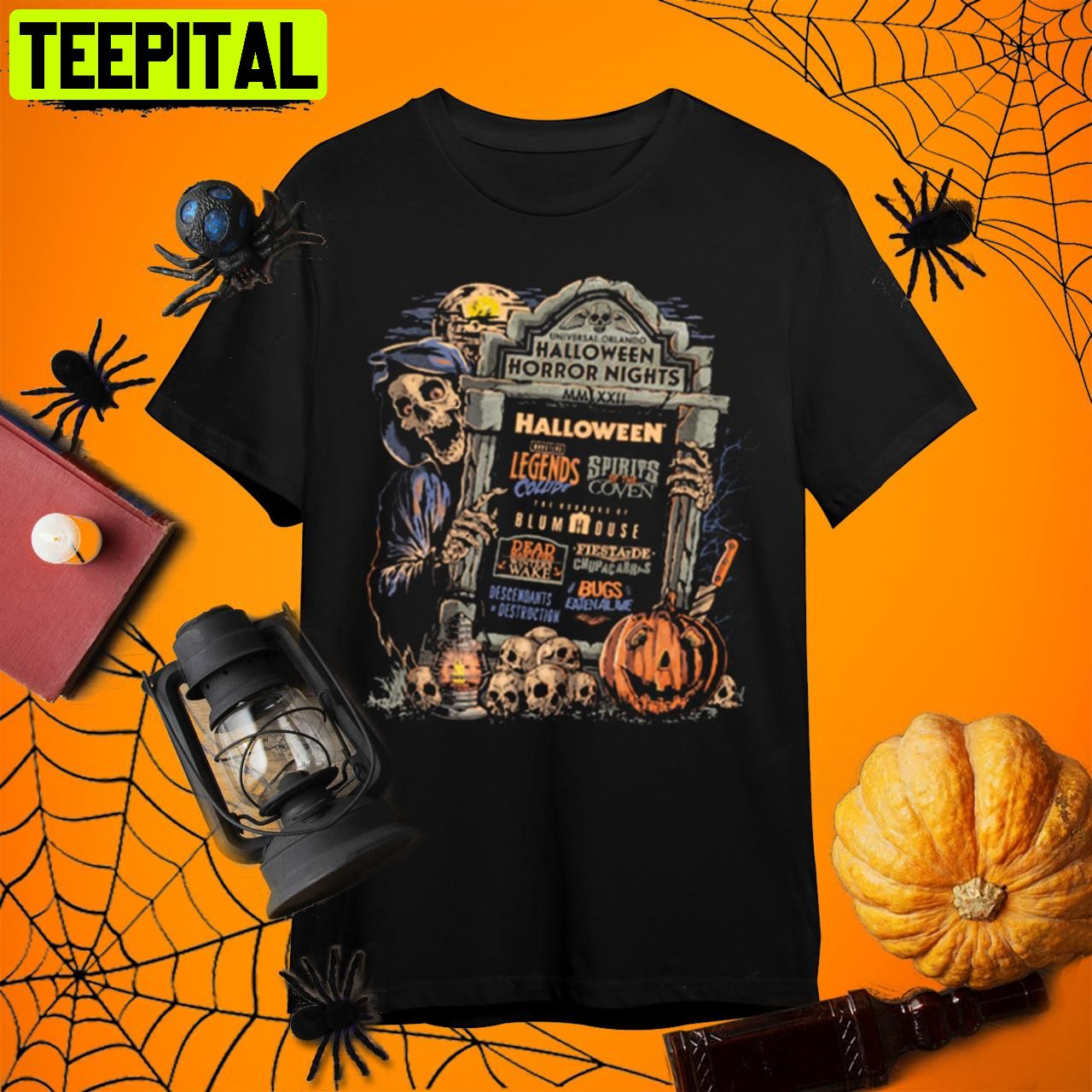 Horror Nights 2022 Event Halloween Retro Art Unisex T-Shirt Horror Nights 2022 Event Halloween Retro Art Unisex T-Shirt