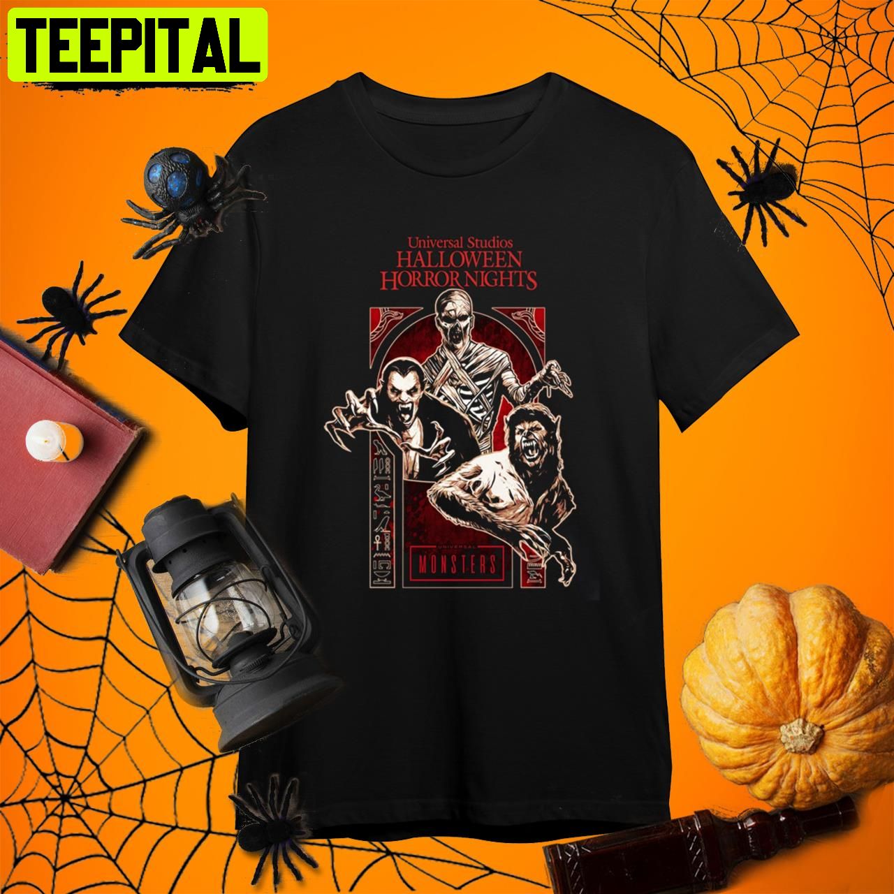 Horror Nights 2022 Universal Monsters Legends Collide Halloween Retro Art Unisex T-Shirt Horror Nights 2022 Universal Monsters Legends Collide Halloween Retro Art Unisex T-Shirt