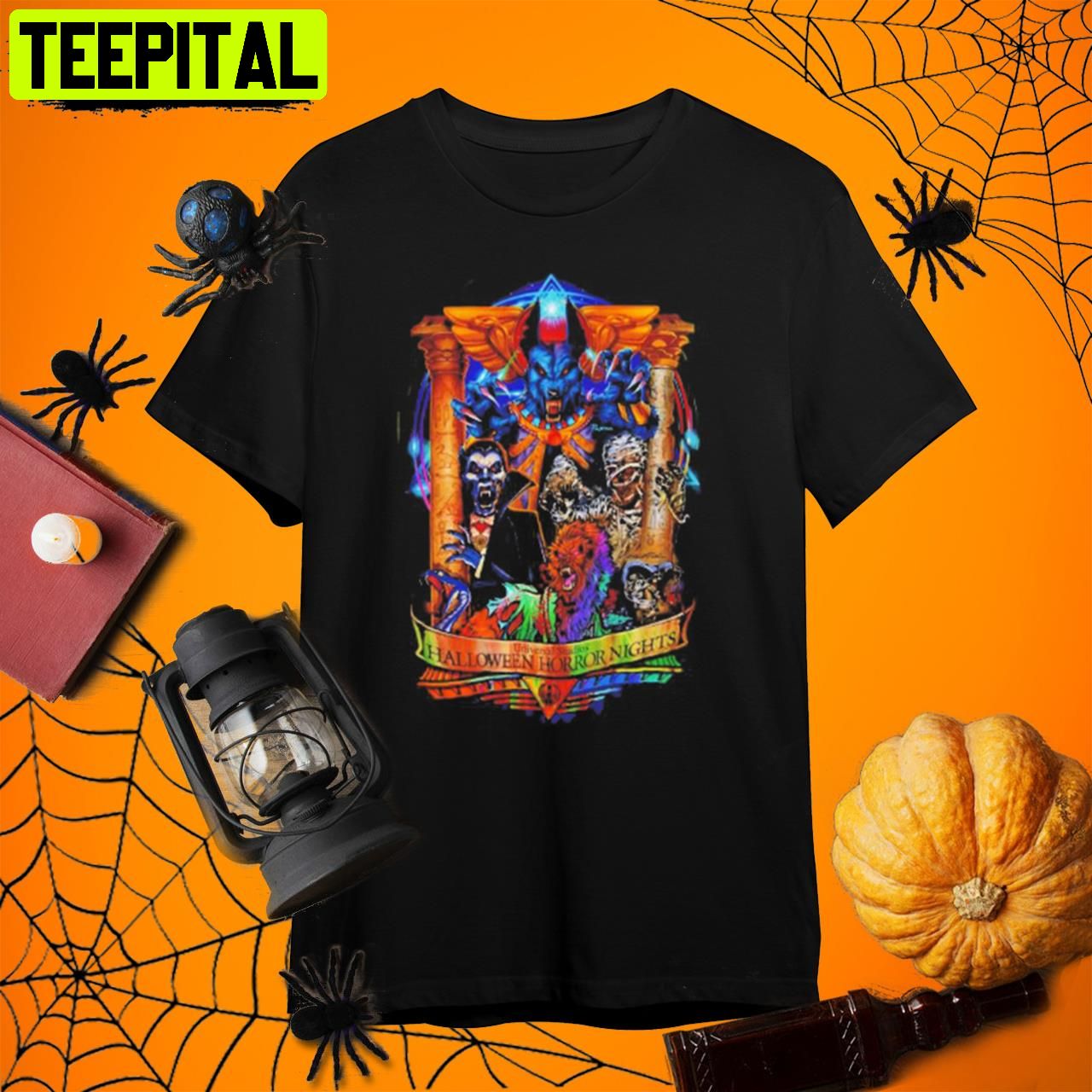 Horror Nights Universal Studios Horror Halloween Retro Art Unisex T-Shirt Horror Nights Universal Studios Horror Halloween Retro Art Unisex T-Shirt