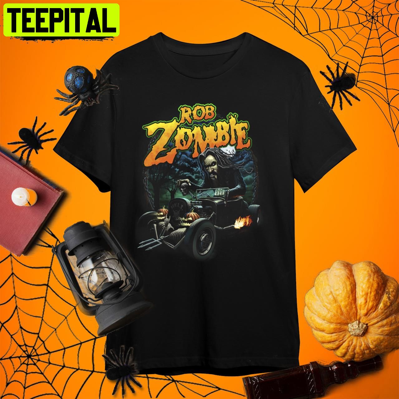 Hotrod Funny Rob Zombie Halloween Retro Art Unisex T-Shirt Hotrod Funny Rob Zombie Halloween Retro Art Unisex T-Shirt