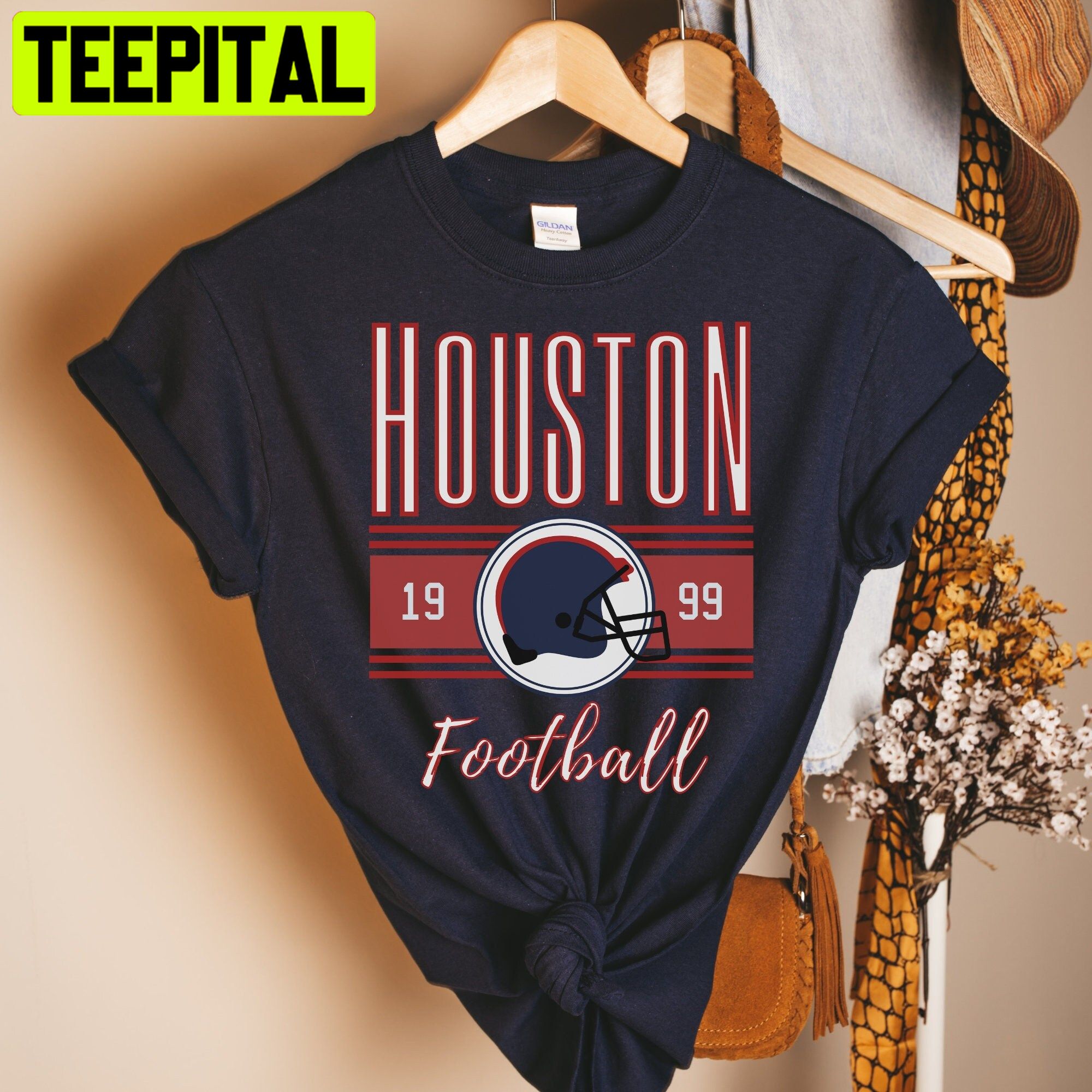 Houston Football Retro Vintage Texas Football Trending Unisex T-Shirt Houston Football Retro Vintage Texas Football Trending Unisex T-Shirt
