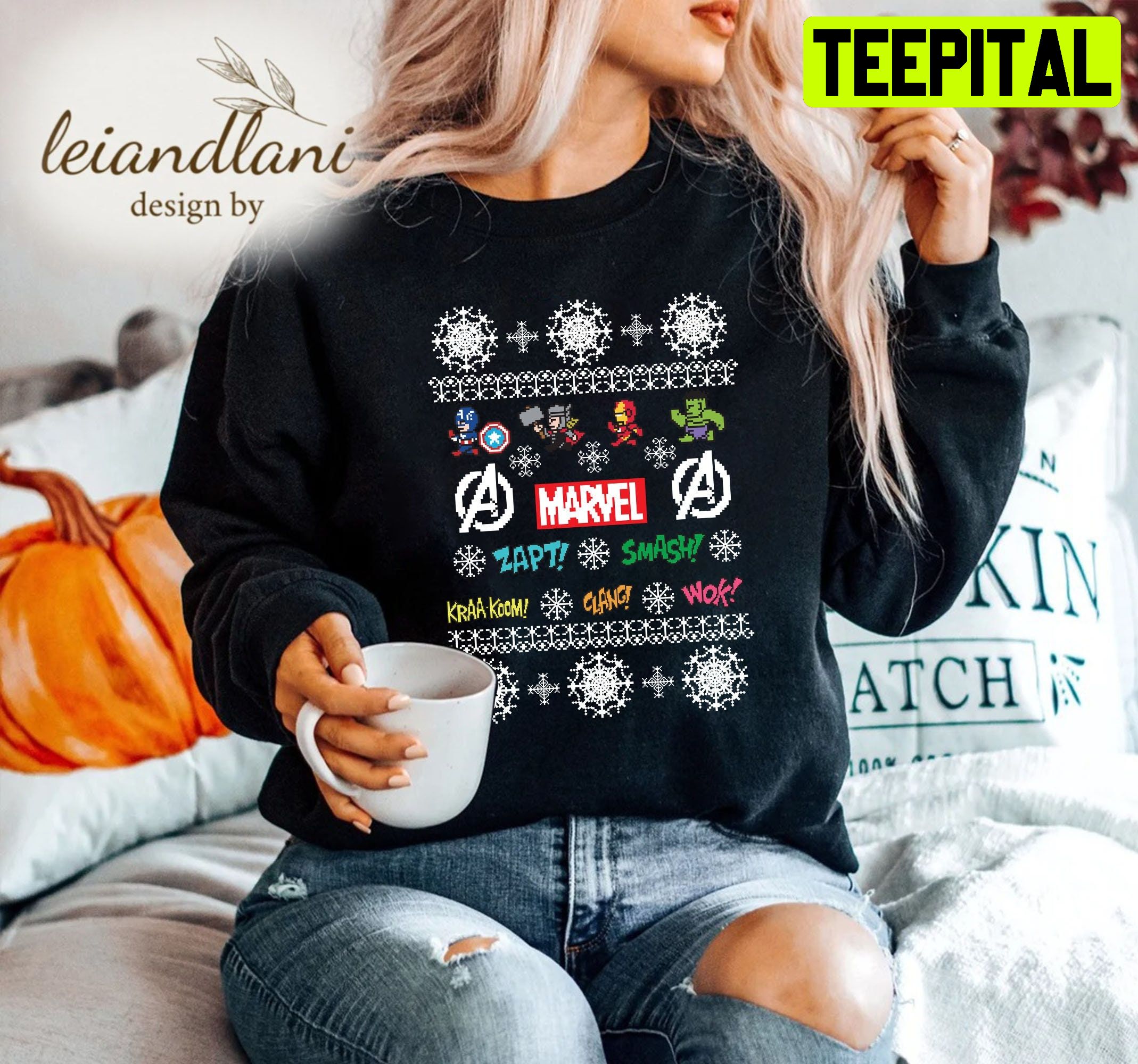 Hulk Iron Man Spiderman Thor Captain America Superhero Marvel Avengers Christmas Sweatshirt Hulk Iron Man Spiderman Thor Captain America Superhero Marvel Avengers Christmas Sweatshirt