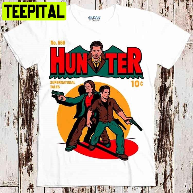 Hunter Comic Cartoon Supernatural 10c Vintage Parody Retro Trending Unisex T-Shirt Hunter Comic Cartoon Supernatural 10c Vintage Parody Retro Trending Unisex T-Shirt