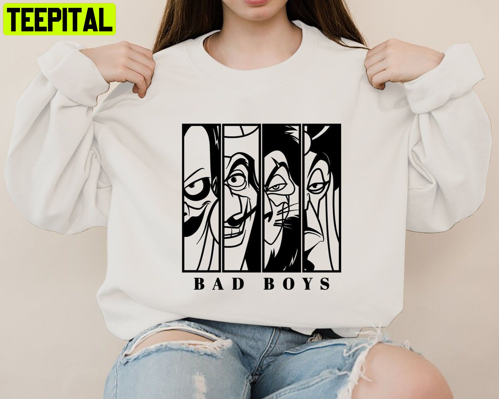 I Love Bad Boys Villain Villain Villain Wicked Halloween Sweatshirt I Love Bad Boys Villain Villain Villain Wicked Halloween Sweatshirt