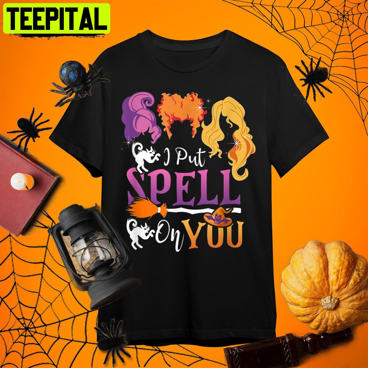 I Put Spell On You Witch Sisters Halloween Quote T Retro Art Unisex T-Shirt I Put Spell On You Witch Sisters Halloween Quote T Retro Art Unisex T-Shirt