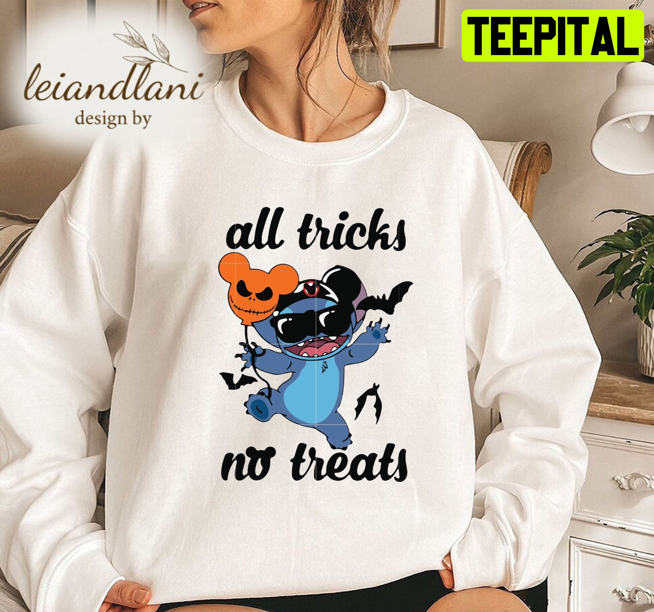 Icon Character Devil Stitch Pumpkin Stitch Halloween Sweatshirt Icon Character Devil Stitch Pumpkin Stitch Halloween Sweatshirt