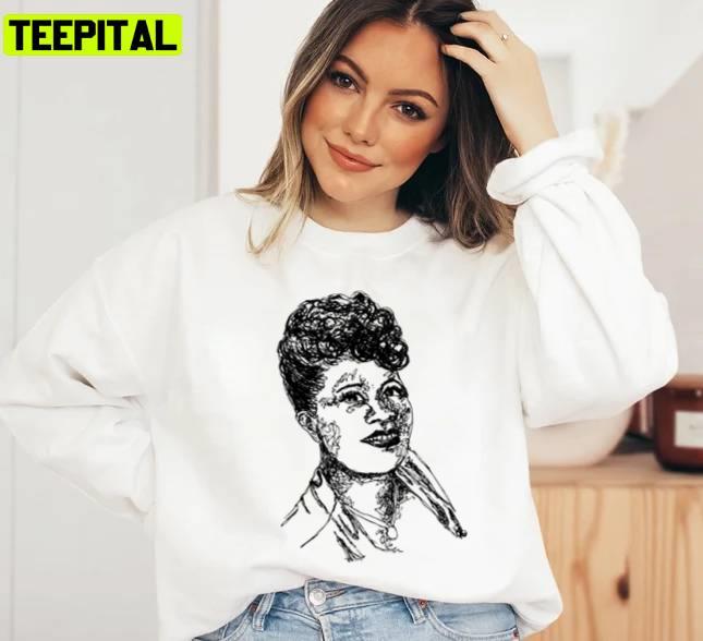 Icon Ella Fitzgerald Jazz Lineart Unisex T-Shirt Icon Ella Fitzgerald Jazz Lineart Unisex T-Shirt