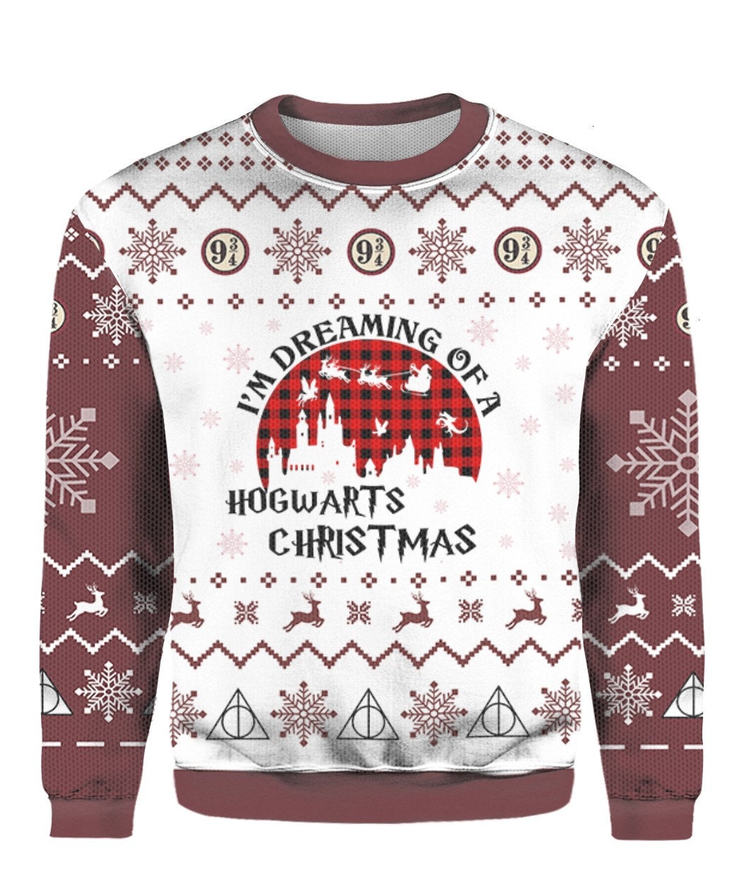 I’m Dreaming Of A Hogwarts Ugly Christmas 3D Sweater I’m Dreaming Of A Hogwarts Ugly Christmas 3D Sweater