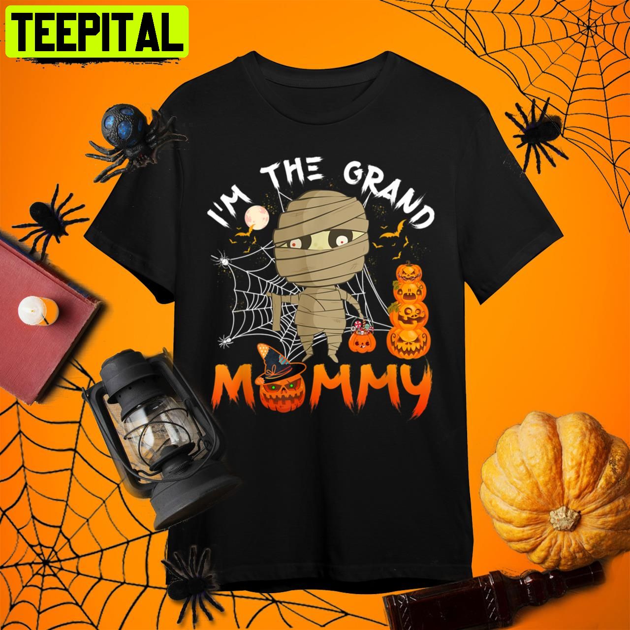 I'm The Grand Grandma Halloween The Grand Mummy Retro Art Unisex T-Shirt I'm The Grand Grandma Halloween The Grand Mummy Retro Art Unisex T-Shirt