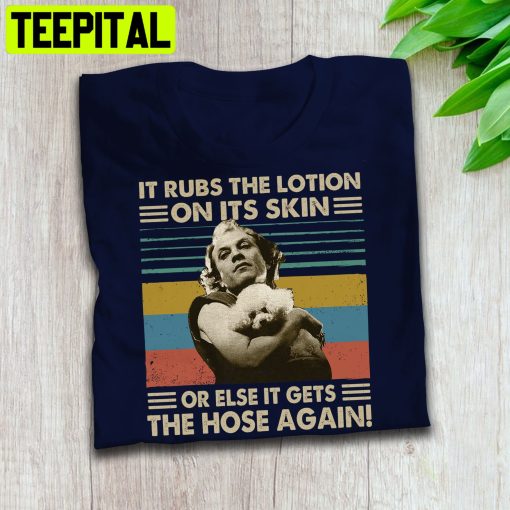 It Rubs The Lotion On Its Skin Vintage Halloween Trending Unisex T-Shirt