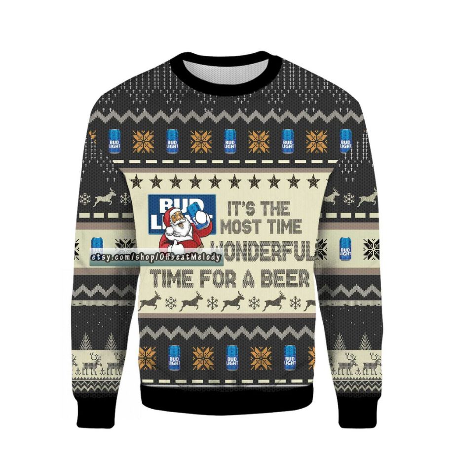 It's the Most Wonderful Time for A Beer Ugly Christmas Sweater It's the Most Wonderful Time for A Beer Ugly Christmas Sweater