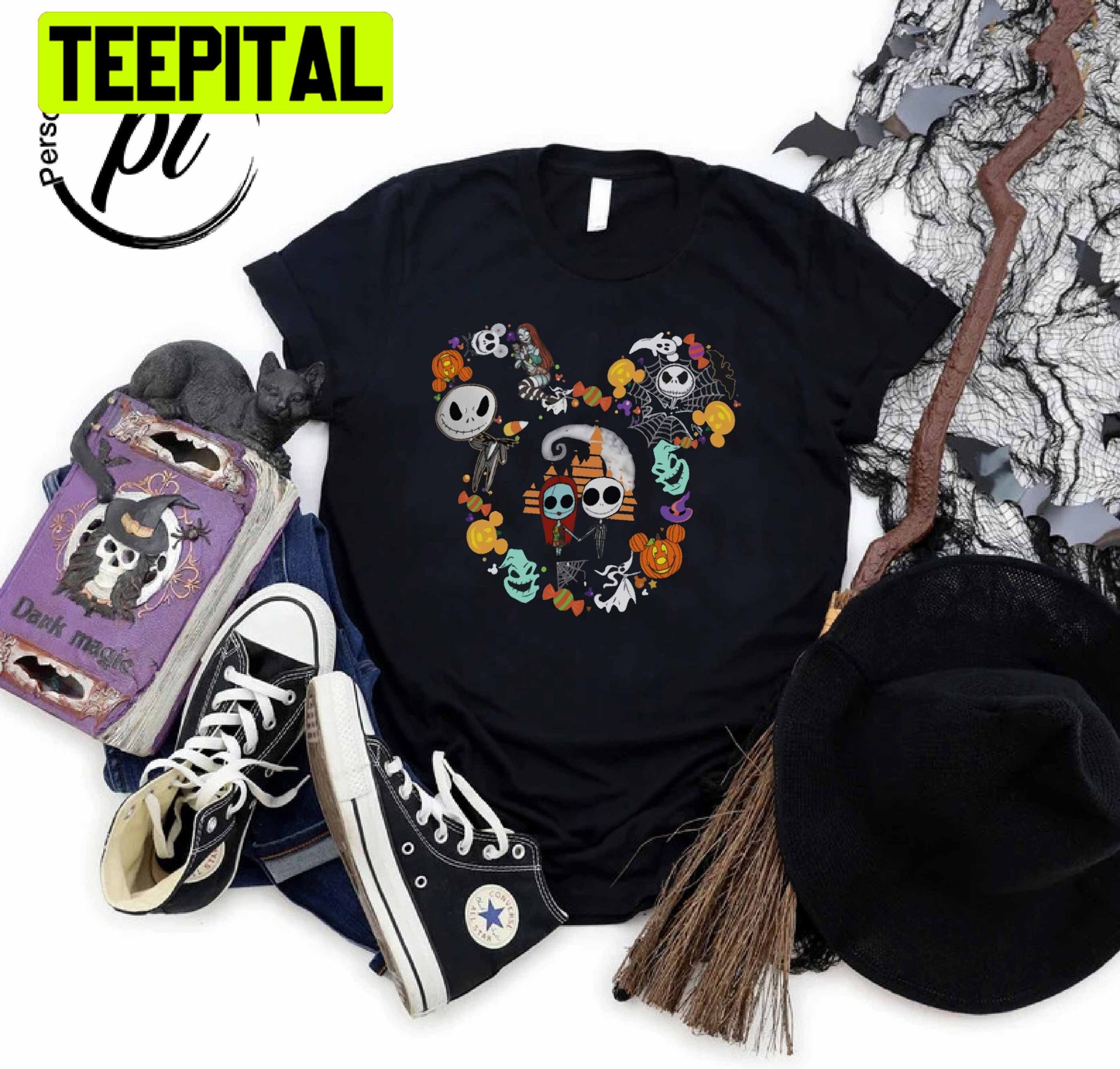 Jack Skellington Jack And Sally Mickey Halloween Trending Unisex T-Shirt Jack Skellington Jack And Sally Mickey Halloween Trending Unisex T-Shirt