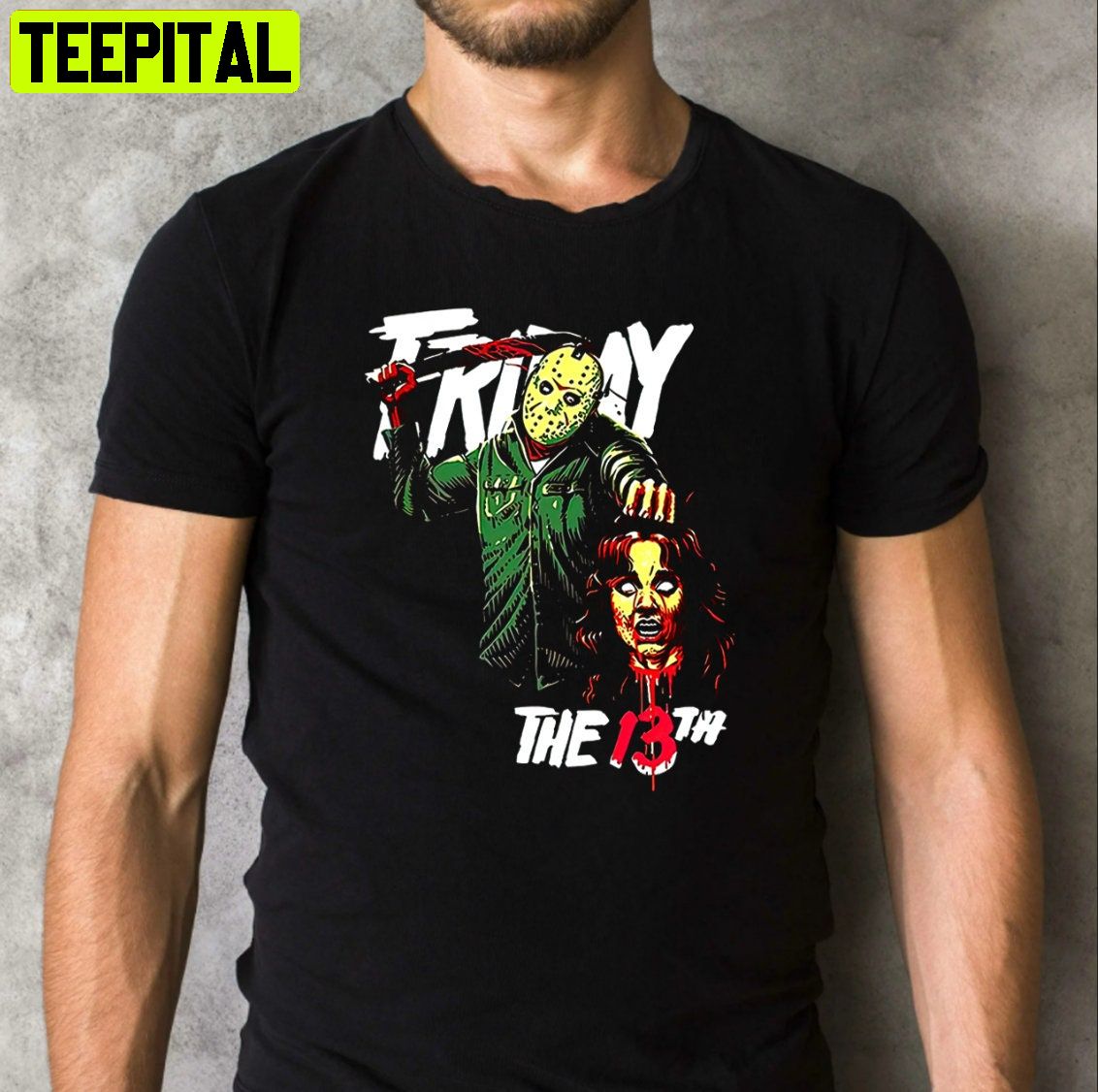 Jason Killer Scary Movie Friday The 13th Retro Design T-Shirt Jason Killer Scary Movie Friday The 13th Retro Design T-Shirt