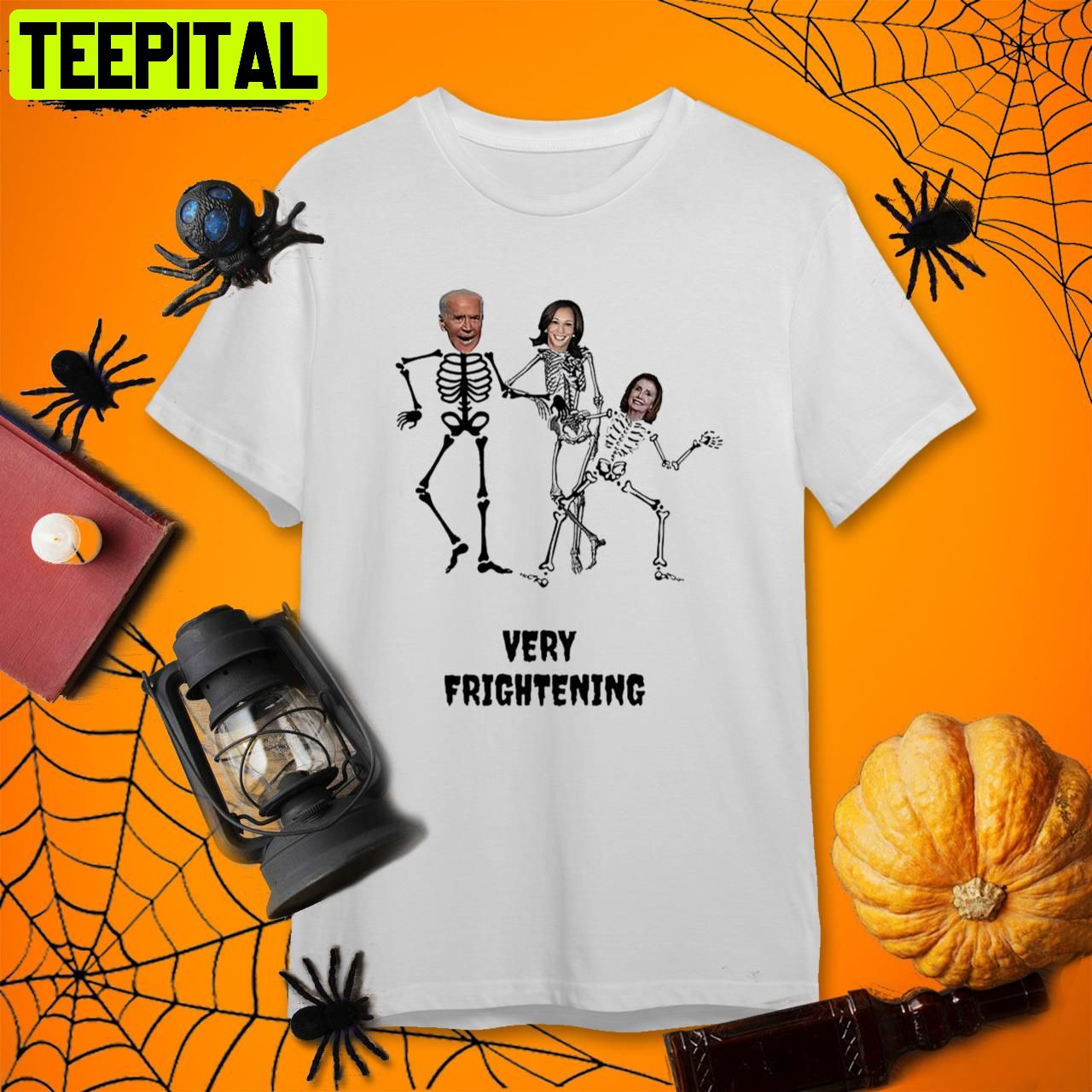 Joe Biden Kamala Harris Pelosi Skeleton Very Frightening Halloween Retro Art Unisex T-Shirt Joe Biden Kamala Harris Pelosi Skeleton Very Frightening Halloween Retro Art Unisex T-Shirt