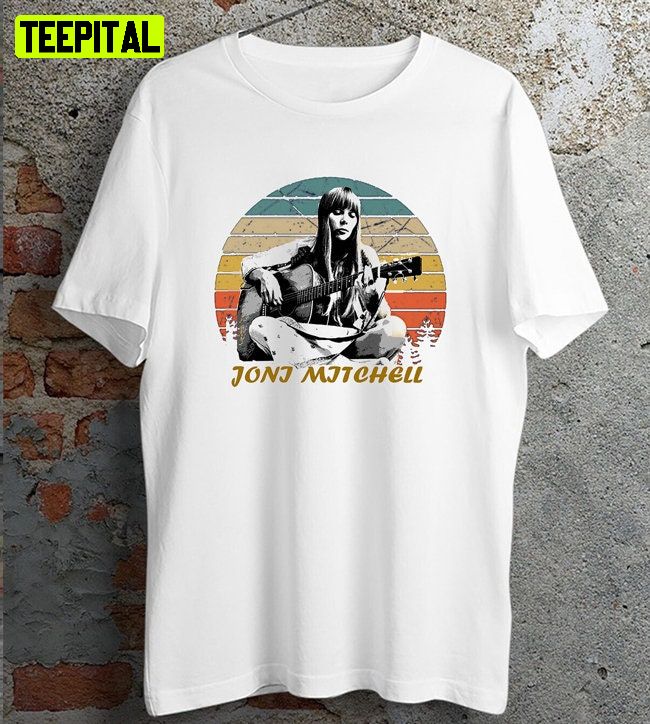 Joni Mitchell Ladies Canyon Rock Music Retro Design T-Shirt Joni Mitchell Ladies Canyon Rock Music Retro Design T-Shirt
