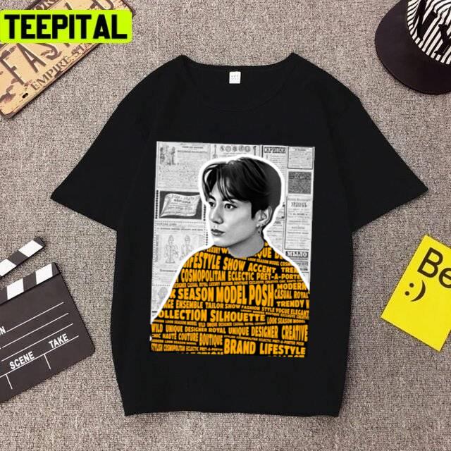 Jungkook Newspaper Model Bangtan Bts Unisex T-Shirt Jungkook Newspaper Model Bangtan Bts Unisex T-Shirt