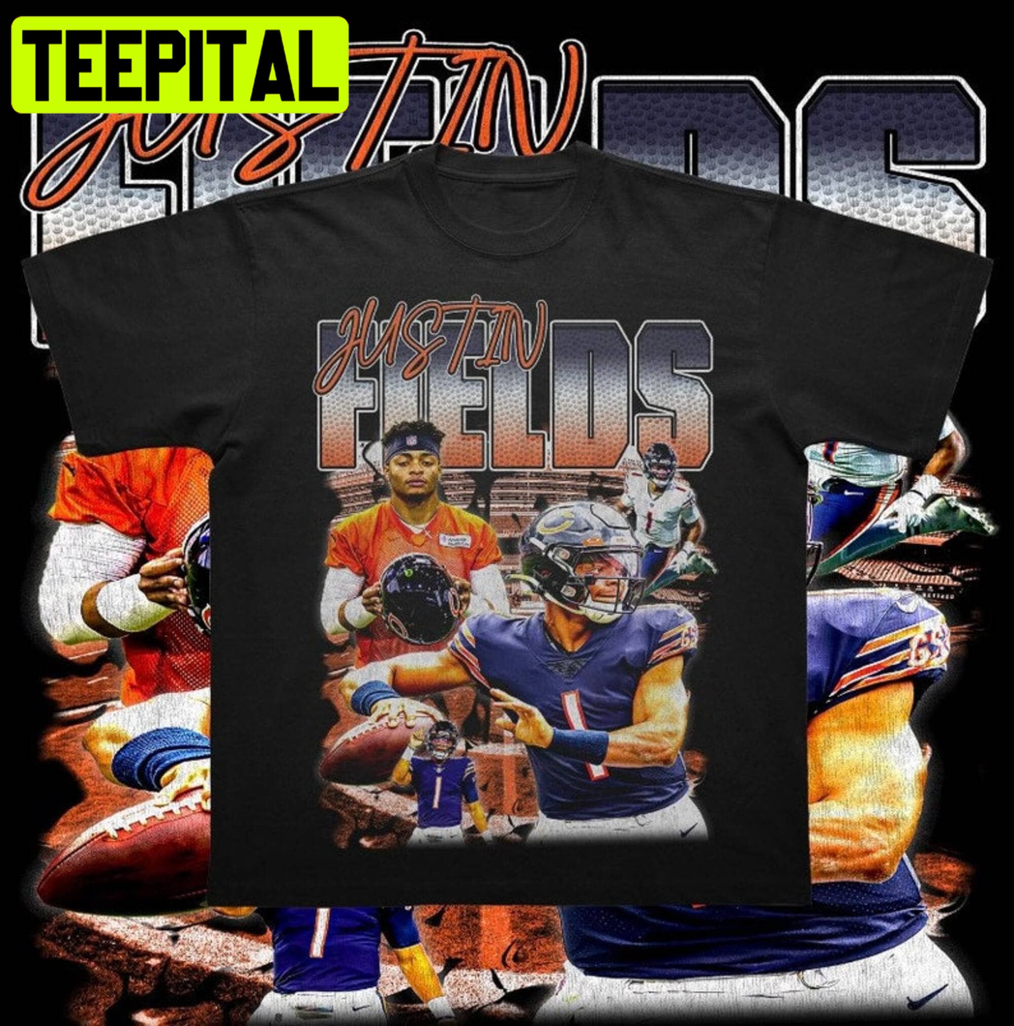 Justin Fields Football Chicago Bears Trending Unisex T-Shirt Justin Fields Football Chicago Bears Trending Unisex T-Shirt
