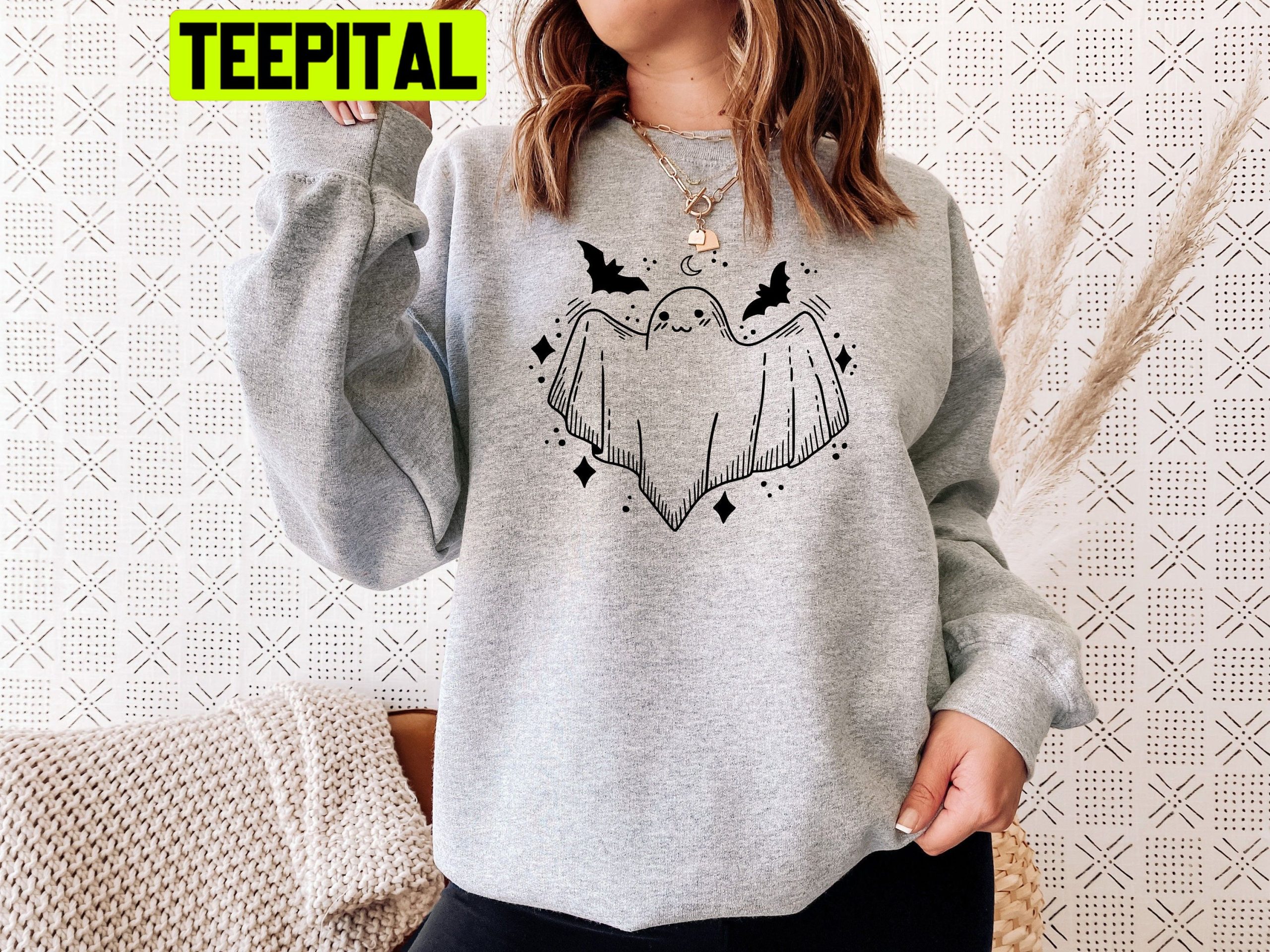 Kawaii Ghost Halloween Spooky Trending Unisex Shirt Kawaii Ghost Halloween Spooky Trending Unisex Shirt