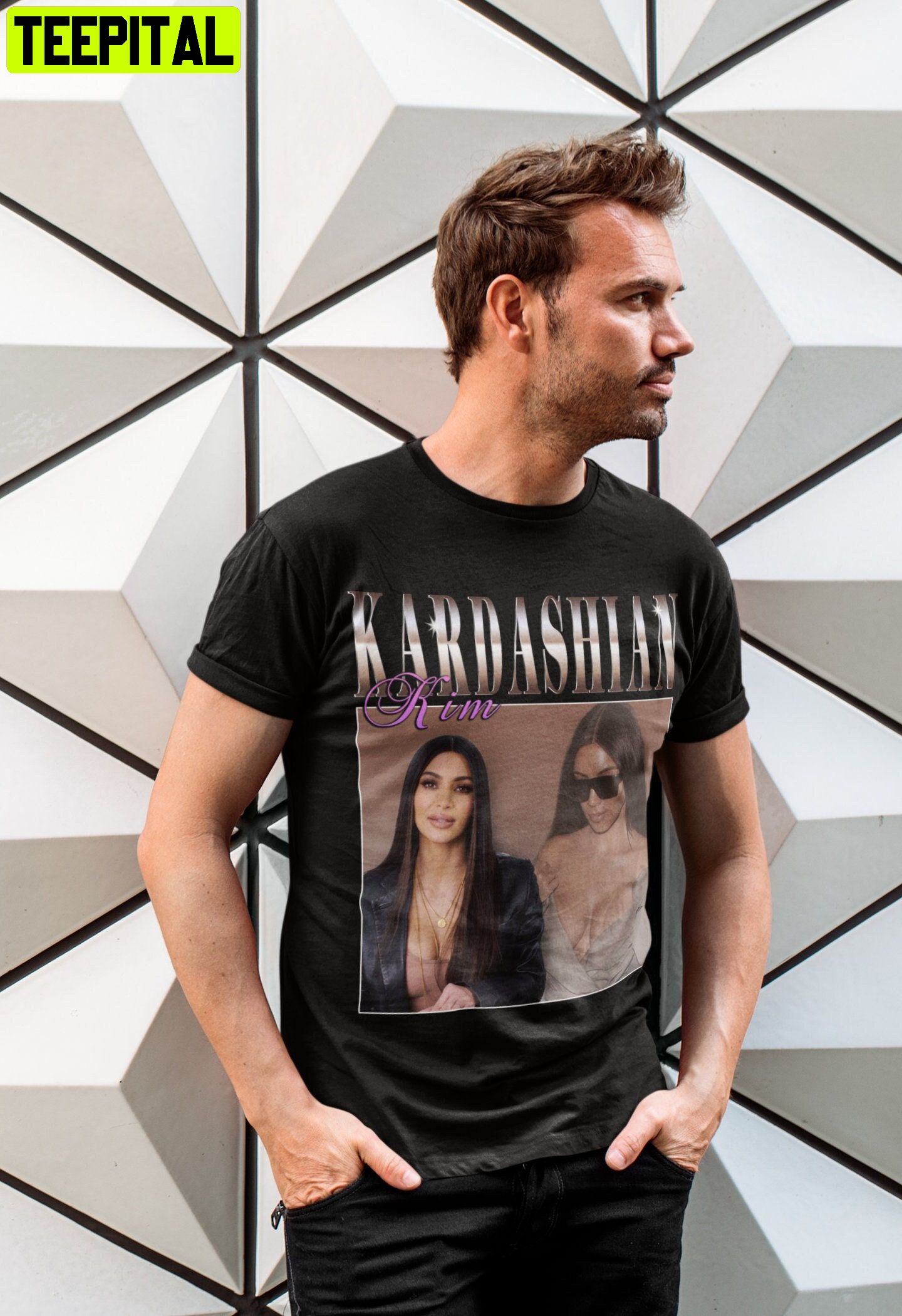 Kim Kardashian 2022 Portrait Retro Design T-Shirt Kim Kardashian 2022 Portrait Retro Design T-Shirt