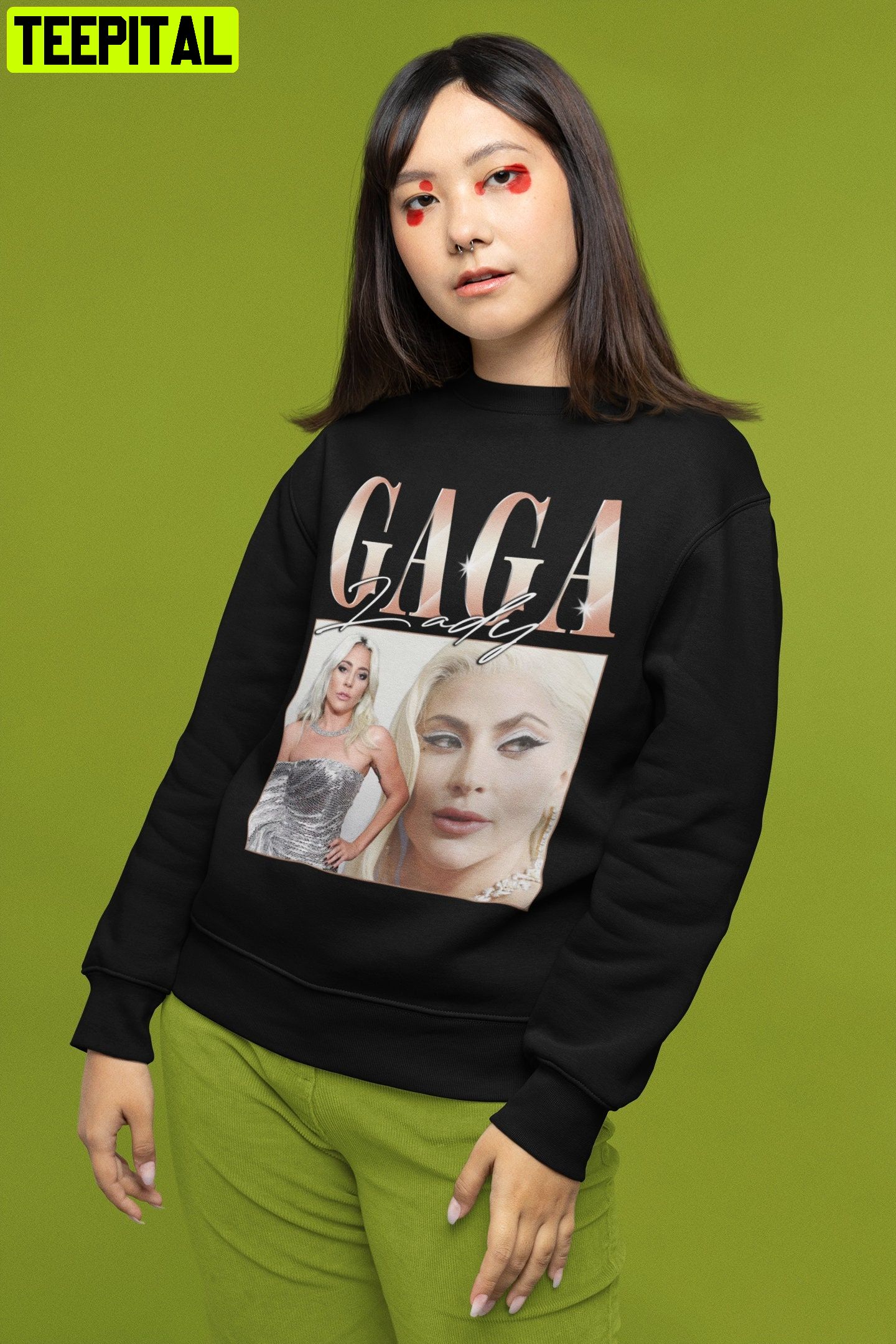 Lady Gaga 90's Aesthetic Retro Design Sweatshirt Lady Gaga 90's Aesthetic Retro Design Sweatshirt