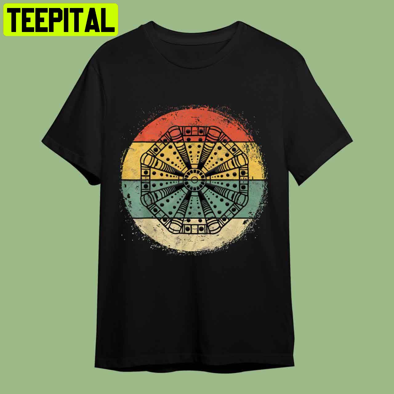 Large Hadron Collider Window Into Other Diions Retro Art Unisex T-Shirt Large Hadron Collider Window Into Other Diions Retro Art Unisex T-Shirt