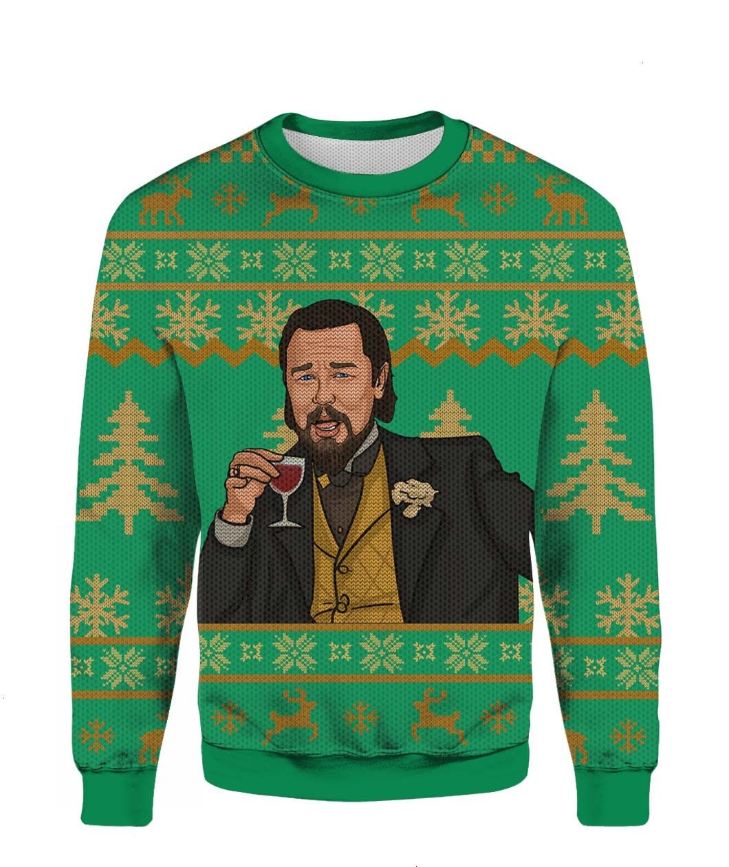 Leo Laughing Meme Ugly Christmas 2022 3D Sweater Leo Laughing Meme Ugly Christmas 2022 3D Sweater