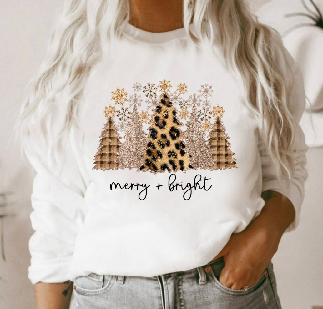 Leopard print Christmas Sweatshirt Leopard print Christmas Sweatshirt