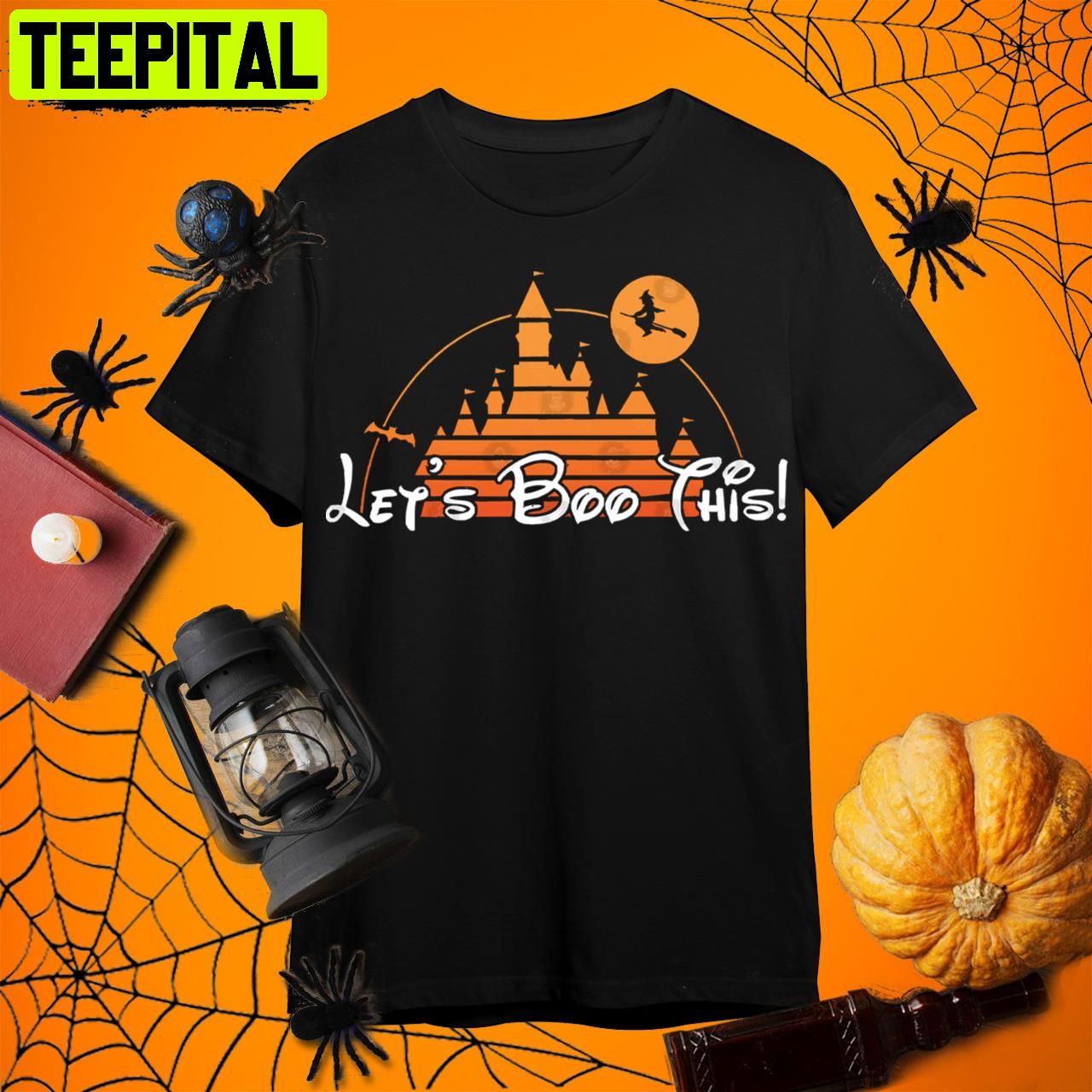 Lets Boo This Disneyland Halloween Retro Art Unisex T-Shirt Lets Boo This Disneyland Halloween Retro Art Unisex T-Shirt